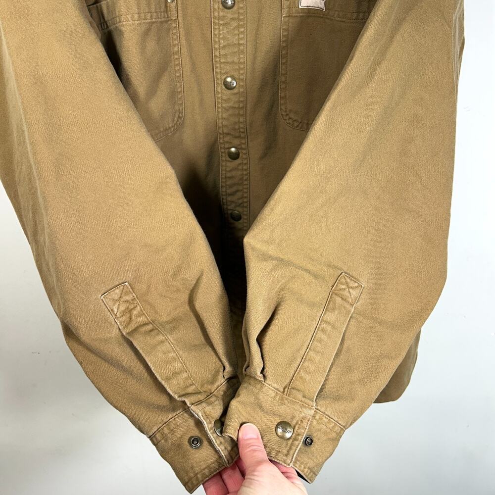 Carhartt Mens L S96 BRN Vintage Flannel Lined Cotton Chore Shacket RARE - Picture 8 of 10